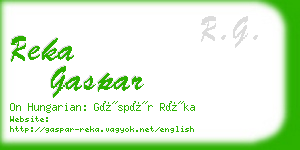 reka gaspar business card